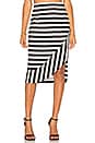 view 1 of 4 ЮБКА В ПОЛОСКУ THE BORSA in Black & White Stripe