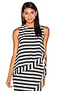 view 1 of 4 The Borsa Top in Black & White Stripe