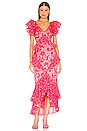 view 1 of 3 Gen Cut Out Dress in Plumeria Pink Abstract Floral