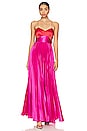 view 1 of 3 Elodie Gown in Red Rose & Magenta