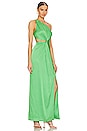 view 2 of 4 Deena One Shoulder Gown in Green Daylily