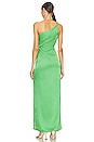 view 4 of 4 Deena One Shoulder Gown in Green Daylily