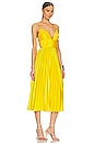 view 2 of 3 Viv Mitered Pleating Dress in Yellow Tang