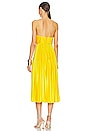 view 3 of 3 Viv Mitered Pleating Dress in Yellow Tang
