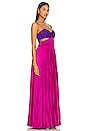 view 2 of 3 Elodie Gown in Purple & Fuchsia