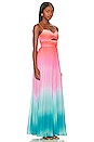 view 2 of 3 Emmett Pleated Gown in Ombre Sunset