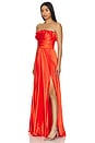 view 2 of 3 Losey Ruffle Neck Gown in Sun Coral