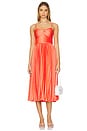 view 1 of 3 Krisley Pleated Midi Dress in Spicy Coral