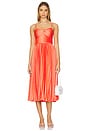 view 1 of 3 VESTIDO MIDI KRISLEY in Spicy Coral