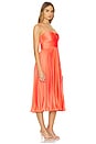 view 2 of 3 Krisley Pleated Midi Dress in Spicy Coral