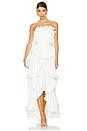 view 4 of 4 Janey Tiered Shell Midi Dress in Ivory