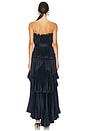 view 3 of 4 Janey Tiered Shell Midi Dress in Navy