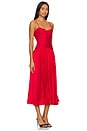 view 2 of 4 Cherry Drop Waist Midi Dress in Red Calla Lily