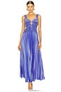view 1 of 5 Alaia Pleated Gown in Sail Blue