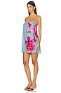 view 3 of 4 Fran Strapless Mini Dress in Blue Speckled Iris