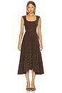 view 1 of 4 Kenny Suede Studded Midi Dress in Toffee Swirl