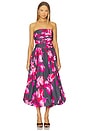 view 1 of 3 Helena Bubble Midi Dress in Rosewood Flora