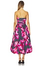 view 3 of 3 Helena Bubble Midi Dress in Rosewood Flora