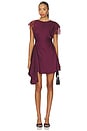 view 1 of 3 Zina Ruched Mini Dress in Pinot Noir