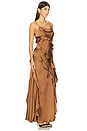 view 2 of 3 Ellen Ruffle Gown in Nutmeg