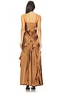 view 3 of 3 Ellen Ruffle Gown in Nutmeg