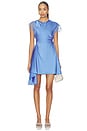 view 1 of 3 Zina Ruched Mini Dress in Cerulean Mist