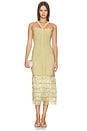 view 1 of 4 ROBE MIDI ROSALINA in Gold
