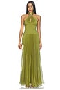 view 1 of 4 Alaina Butterfly Gown in Green Juniper