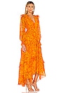 view 2 of 3 VESTIDO LARGO ALLEGRA in Persimmon Jungle