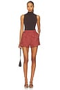view 5 of 6 Kailana Raffia Shorts in Mahogany