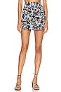 view 1 of 4 Serenity Ruffle Short in White & Black Tropical Inverse