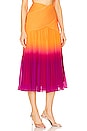 view 2 of 4 Louise Pleated Maxi Skirt in Sangria Dip