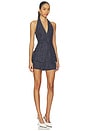 view 2 of 3 Nevin Halter Romper in Denim Tweed