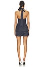 view 3 of 3 Nevin Halter Romper in Denim Tweed