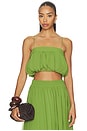 view 1 of 4 Sonia Ruffle Top in Jungle Moss