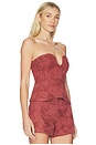 view 2 of 5 Nala Bustier Top in Mahogany