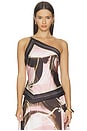 view 1 of 5 Lyra Scarf Tie Top in Gaudi`s Garden