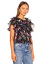 view 2 of 4 Mosie Ruffle Top in Black Floating Floral