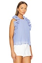 view 3 of 4 Baylin Pleated Top in Grape Hyacinth