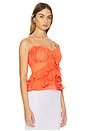 view 2 of 4 Sandie Pleated Shell Top in Spicy Coral