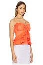 view 2 of 4 SANDIE PLEATED SHELL 탑 in Spicy Coral