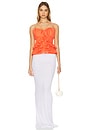 view 4 of 4 Sandie Pleated Shell Top in Spicy Coral