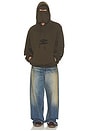 view 4 of 5 OG Logo Mask Hoodie in Dark Olive