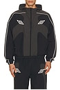 view 1 of 6 Guarding Masked Track Jacket in Black Charcoal