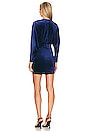 view 3 of 3 Date Night Velvet Mini Dress in Dark Blue