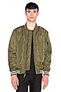 view 1 of 5 Vandal MA-1 Jacket in Olive Green