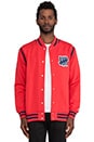 view 2 of 5 Strike Varsity Jacket in Red