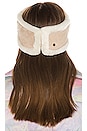 view 2 of 4 Suede and Sheepskin Headband in Sand