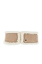 view 4 of 4 Suede and Sheepskin Headband in Sand