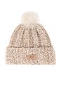 view 3 of 3 Boucle Knit Cuff Pom Hat in Oatmeal